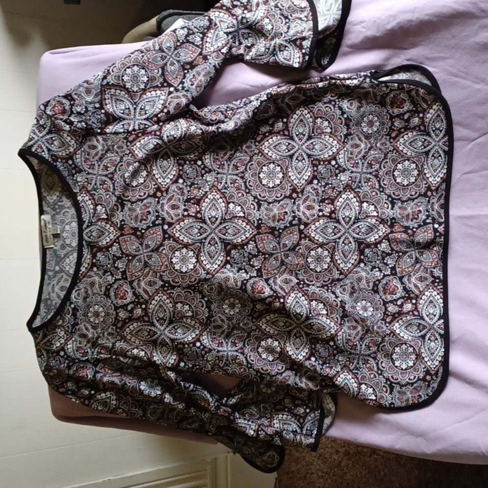 Once&again Top, size L , mixed color,  Spandex and polyester